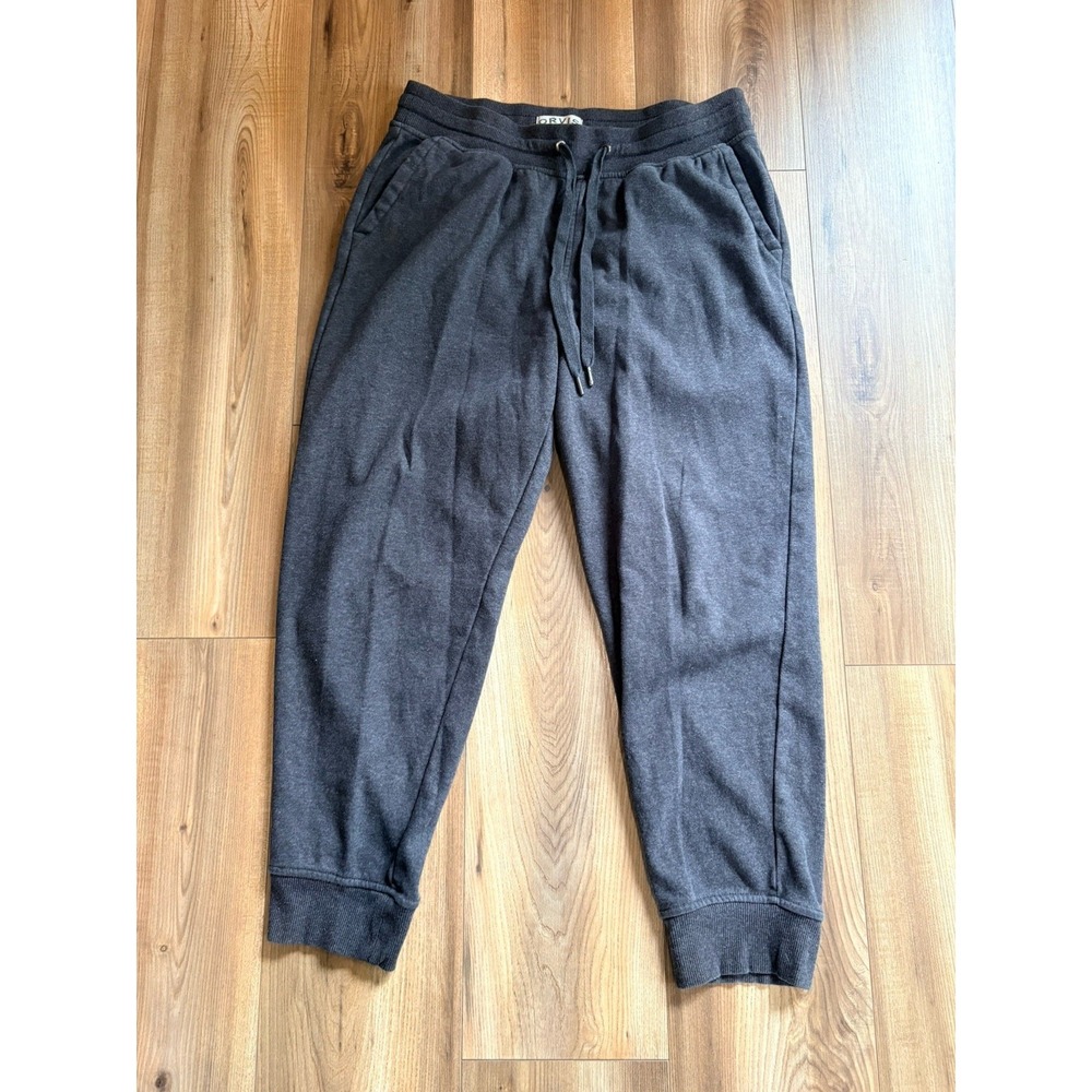 Orvis Sweatpants Joggers Men's Medium Charcoal Gray Pockets Drawstring